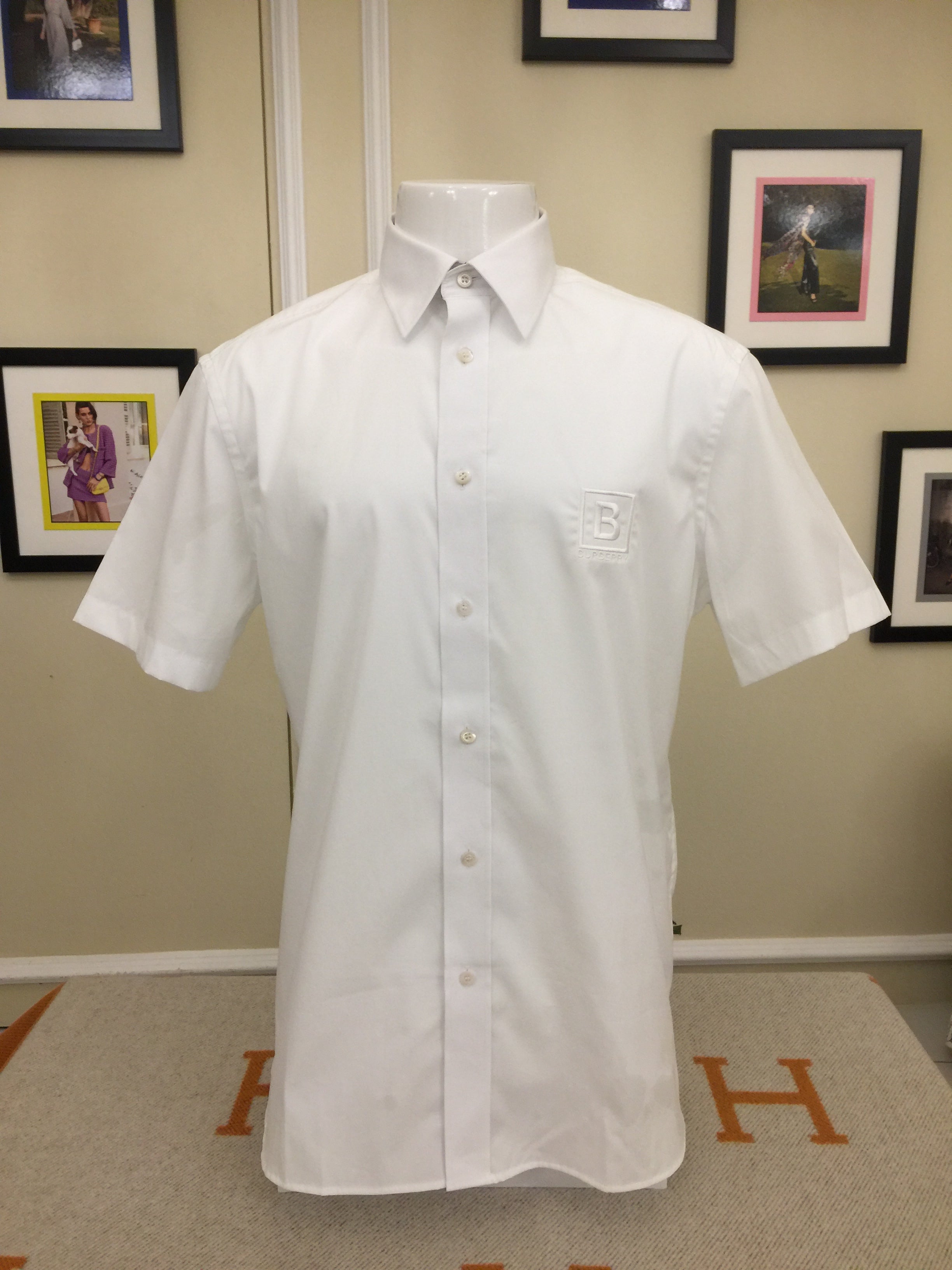 Burberry white short sleeve shirt online