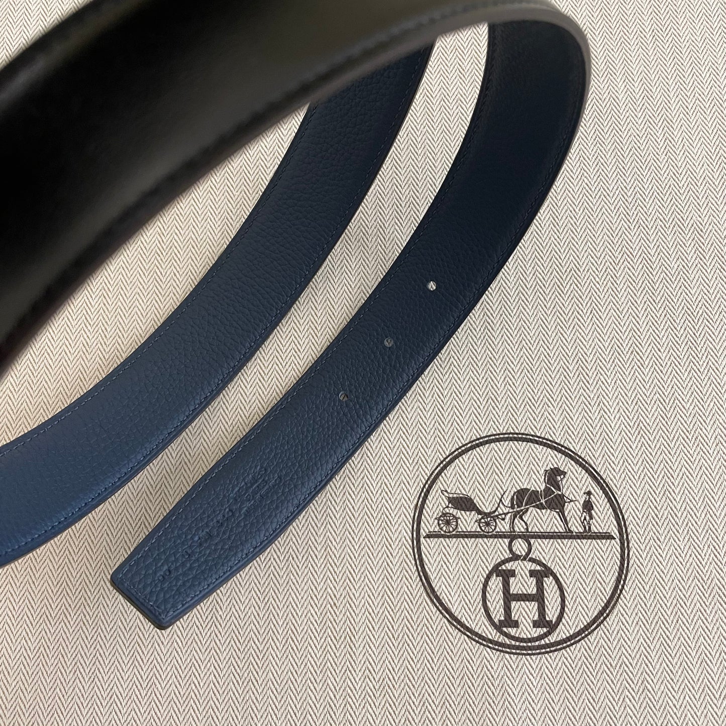 Hermès Reversible 32mm Leather Strap