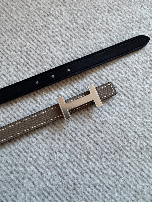 Hermès 13mm belt buckle & reversible leather strap