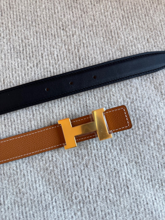 Hermès 24mm belt buckle & reversible leather strap