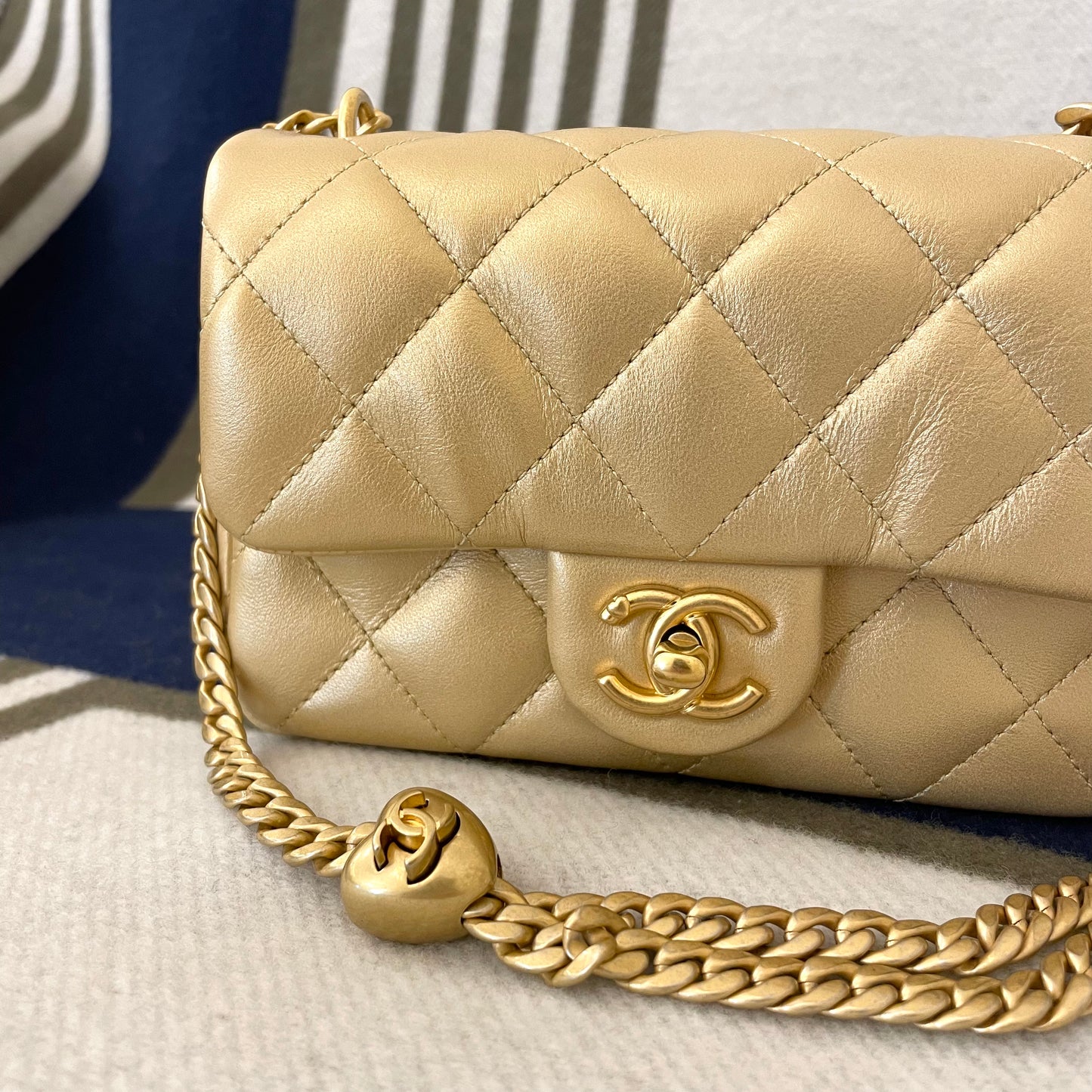 Chanel Mini Rectangular with Heart Pearl Crush