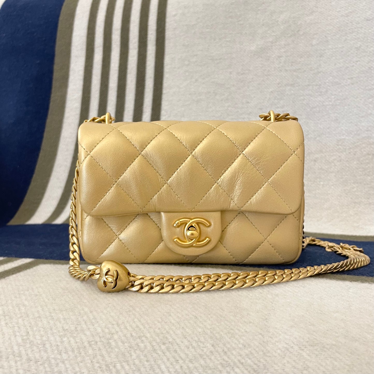 Chanel Mini Rectangular with Heart Pearl Crush